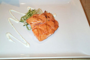 Grilled Salmon with Dill Sauce