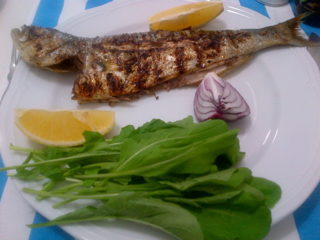 grilled bluefish